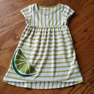 Lands' End Girls Striped Cotton Dress L
